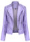 Yynuda, Giacca da motociclista da donna in ecopelle, elegante, con cerniera, classica, corta, viola 2, S