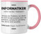 Trendation - Informatiker Tasse Geschenk Programmierer Gadget Lustig Geschenkidee Männer Zubehör Informatiklehrer IT (Rosa)