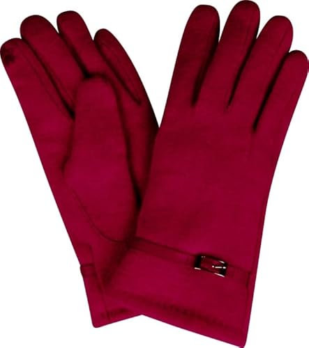 Capelli New York Handschuhe mit Wollenteilen Farbe Wine Größe: M/L