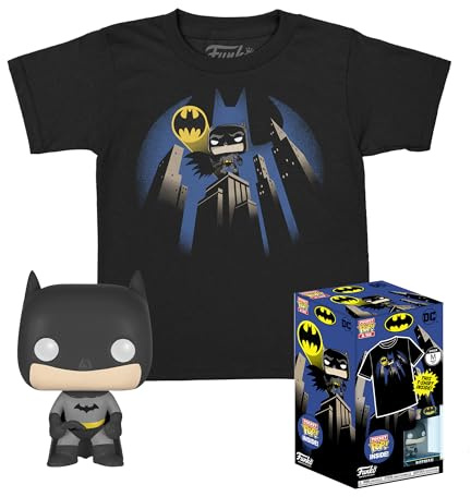 Funko Pocket Pop! & Tee: DC - Batman - Extra - Für Kinder - Extra Large - (XL) - DC Comics - T-Shirt - Kleidung mit Vinyl-Minifigur Zum Sammeln - Geschenkidee - Spielzeug und Kurzärmeliges Top