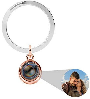 Personalisierter Fotoprojektions-Schlüsselanhänger Personalisierter Fotoprojektions-Schlüsselanhänger mit Bild im Inneren Ich liebe dich Halskette 100 Sprachen für Mama Ehefrau Muttertagsgeschenk