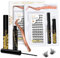 B&Qaugen Wimpern Einzeln Set mit Kleber Lash Clusters Kit Einzelne Wimpern Set mit Kleber B07 Wimpernkleber und Remover Set Satz (B02-Set)