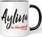 JUNIWORDS Tasse, Aylina, die Wundervolle, Schwarz (5213575)