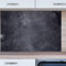 INDIGOS UG Küchenrückwand - Beton schwarz - 100x60 cm ESG Echtglas bedruckt - mit Bild - Motiv - Küche - Rückwand - Glasplatte - Spritzschutz - Herd - Ofen