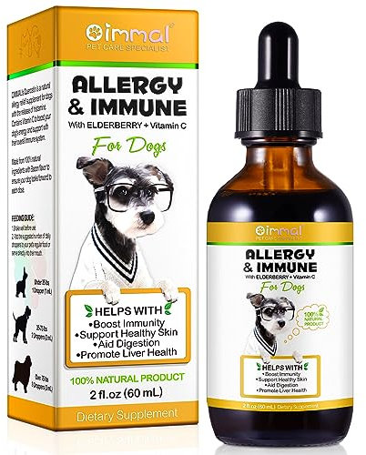 NIFEISHI Allergy Relief Aid for Dog 60ml, Dog Itchy Skin Relief, Allergy and Immunity Drop & Anti Inflammatory Supplement for Allergies, Itches, Food & Skin Irritation