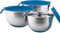 Parmedu Mixing Bowl Set with Airtight Lids: 3 Premium Stainless Steel Nesting Storage Bowls with Handle, Pour Spout, Scale Marks & Non-slip Bottom, Size 3, 2.5, 1,5L/QT - Great for Baking and Cooking