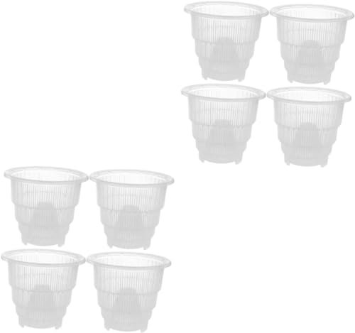 Pots en filet hydroponiques , 4 pièces jardinière de pépinière plantes d'intérieur plantes de serpent Startar Cm orchidées décorations maison avec conteneur jardin extérieur plastique plante trous tra