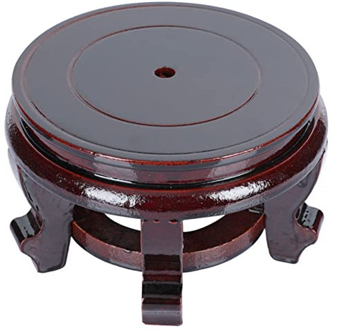 FUNOMOCYA Wooden Base Bracket Flower Pot Stand Home Decor Vase Holder Craft Display Buddha Statue Indoor Plant Stand