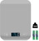 Küchenwaage Digital, 10KG Küchenwaage mit LCD Display und Tara Funktion, Professionelle Digitalwaagen zum Backen und Kochen, Genau 1g - (Grau)