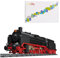 Lumivive Technik Dampflok Zug Baustein mit Eisenbahn Schienen, Lokomotive Modeleisenbahnen Eisenbahn Geschenke 1173 Klemmbausteine