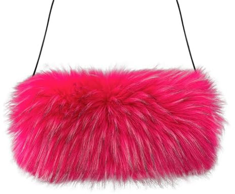 LICHENGTAI Kunstpelz Hand Muffs Damen Winter Plüsch Handwärmer Kunstfell Winter Muffs Armwärmer Kunstpelz Hand Muffs für Mädchen Frauen Männer