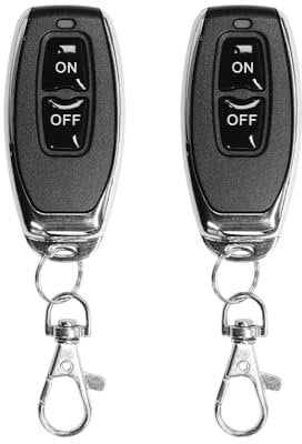 QIACHIP rf Fernbedienung 1527,Mando a Distancia 433 MHz kabellose Fernbedienung Transmitter Schlüsselanhänger 1527 Lerncode 2 Tasten ON Off, für die Verwendung mit QIACHIP Empfänger