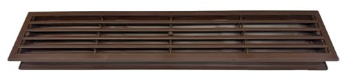 H&C VENT Brown Door Ventilation Grille │ Plastic Vent Cover │ Extractor Air Vents Covers for Inside use │ Grilles For Internal Wooden, PVC, Plastic, Metal, MDF and Flush Doors │ Wall and Furniture