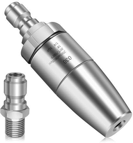 Boltigen Stainless Steel Turbo Nozzle Pressure Washer, 360° Rotating Pressure Washer Turbo Spray Tips Accessories, 3.0 GPM 1/4 Quick Connect Power Washer Attachments for Garden Car Cleaning