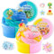 LAWOHO Butter Slime Kit incluye 2X120ml de dos tonslide mantequilla con 6 paquetes complementos, Slime para niños partido fav, Kit de Slime para niñas niños cumpleaños Pascua Navidad (océano)