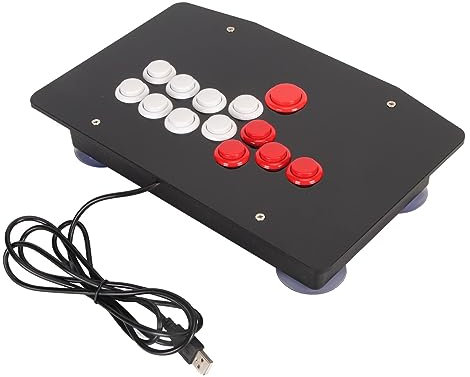 Zunate Fight Stick, Fighting Stick mit 5 Richtungstasten und 8 Großen Funktionstasten, USB Stick für PC