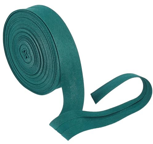 BENECREAT 10.9 Yards/ 10M Einfach Gefaltetes Schrägband, 18 mm Breites Grünes Polycotton-Schrägband, Saumband Zum Nähen von Kleidungsstücken, Nähen, Rohrleitungen, Quilten