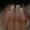 24pcs French Tip False Nails Long Coffin Press on Nails White Edge Fake Nails Glue on Nails with Rhinestones Removable Stick on Nails Fake Nails Women Girls Nail Art Accessories