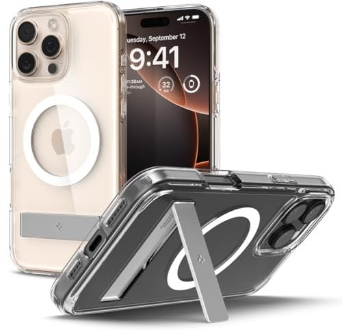 Spigen Cover per iPhone 16 Pro Max, Ultra Hybrid S MagFit, Compatibile con MagSafe - Trasparente