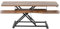 VIVO 48 inch Desk Converter, K Series, Height Adjustable Sit to Stand Riser, Dual Monitor and Laptop Workstation with Wide Keyboard Tray, Rustic Vintage Brown Top, Black Frame, DESK-V048KN