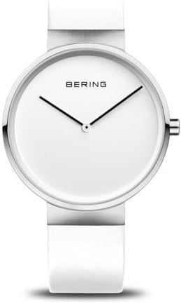 Bering Unisex Analog Japanisches Quarzwerk Uhr mit Leder Armband 14539-604
