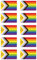 Aufkleber: 50x30 mm, 10 Stück - Flagge - Inclusive Pride - LGBTQ - für Auto, Laptop und mehr