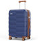 Vipbox Koffer Mittelgroß Hartschale 65cm (3 Jahre VIP-Service) Erweiterbar Polycarbonat Leicht Reisekoffer Ultra-Langlebige Trolley Handgepäck mit 4 Rollen und TSA Schloss, Klassisches Blau