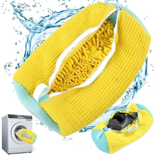Sacs à Linge pour Chaussures Réutilisables Sac Lavage Chaussures Machine à Laver avec Fermeture Éclair Nettoyage à 360 ° Filet Linge Machine à Laver Chaussures Protéger Chaussures