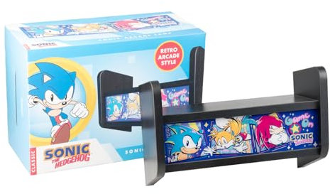 Grupo Erik Lámpara Sonic Pared Arcade Gaming - Estanteria pared Con Soporte videojuegos Sonic The Hedhehog - Lámpara escritorio l Accesorios Gaming, Decoracion habitación pared