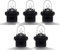 SOFOC-T10 (Douille Rainurée) W5W 168 194 Ampoules Miniatures Halogènes Pour Plafonnier de Voiture Feux de Position Latéraux Feux de Plaque d'Immatriculation etc 12V 5W Blanc Chaud 5pcs