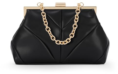 Fecialy Clutch Purses für Frauen Formelle Abendtasche PU Leder Crossbody Tasche mit Kette für Party, Prom, Hochzeit