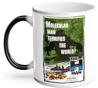 The H Man - Tazza da 325 ml con scritta The H, Vecchia, con pellicola in stile retrò, motivo: cinema vintage