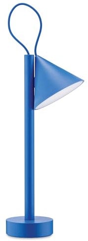 Alessi Tsumiki ME01 DAZ - Lampada Portatile Magnetica, Batteria Ricaricabile con cavo USB-C, in Metallo e Resina Termoplastica, Luce a LED 3.5W 5V, Blu