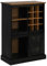 vidaXL Weinschrank Halden mit Weinregalen Schiebetür Schwarz Kiefer, Weinregal, Schrank, Vitrine, Sideboard mit Weinregal, Aufbewahrungsschrank