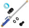 Pistola ad acqua ad alta pressione, 46,5 cm, con 2 ugelli in ottone, idropulitrice, idrojet, idropulitrice ad alta pressione, per auto, giardino, finestre di vetro (blu)