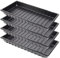 Garronda Bandeja de Cultivo Bandeja para Plantas Invernadero Placa de Cultivo de Germinación GD-0065 (60x30 cm; Negro; 4 Piezas)
