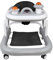 Lauflernhilfe für Babys mit interaktivem Multiaktivitäts-Tablett mit abnehmbarer Musik, höhenverstellbarer und leicht zusammenklappbarer Lauflernhilfe, bis zu 12 kg, 70 x 56 x 42 cm, Grau