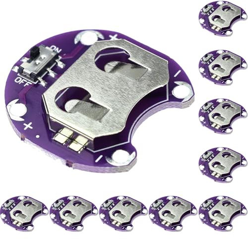 10 pcs Knopfzellen-Batteriehalter Lilypad CR2032 Batteriemontagemodul fürArduino Small Slide Switch Board DIY CR2032 Batteriehalter Gehäuse Modul