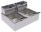 Freidora de acero inoxidable 12L, independiente, 3,2 kW, rango de temperatura de 140°F-392 F, 2 cestas para freír, apta para pollo, patatas fritas, ideal para restaurantes y comida rápida
