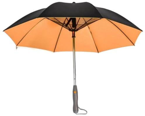 Yooghuge Parapluie 3 en 1 avec brumisateurs UPF50 + pour les journées chaudes et confortables en plein air, jaune