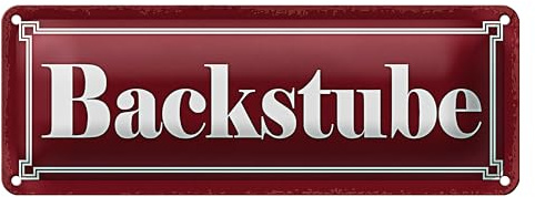 Vintage Blechschild | Backstube | Nostalgie Dekoration | Retro-Stil | 10 x 27cm