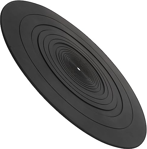 Silikon Schallplattenmatte für Plattenspieler, 29,5x29,5x0,3cm Schwarz | Antistatisch, Allgemein Passend, für Heimhören und Wartung, 1 Stück, Weiche Oberfläche