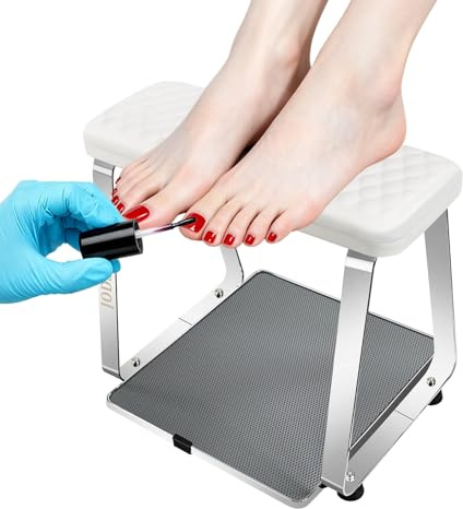 JODSONE Repose-Pieds Pour Pédicure et Manucure : Coussin de Manucure Doux Avec Support Amovible en Acier Inoxydable et Base de Rangement Antidérapante, Adapté à Un Usage en Salon et à Domicile