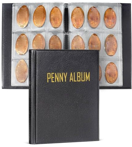 Penny Album | Gepresster Pennyhalter | Gepresstes Pennybuch Für 108 Münzen, Penny-Sammelalbum Geeignet Für Münzliebhaber