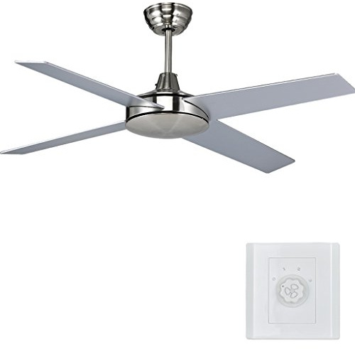 MEVZHH Ventiladores de Techo Lámparas, Ventilador de Techo sin Luz Demalista Moderna Ventilador de Techo sin Ventilador Antiguo Restaurante, Control de Pared/Control Remoto/Control de Pared/42 Pulga