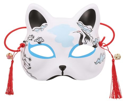 DOITOOL Chat Japonais Demi visage pour Carnaval Cosplay Mascarade Costume Fête Thématique Adulte