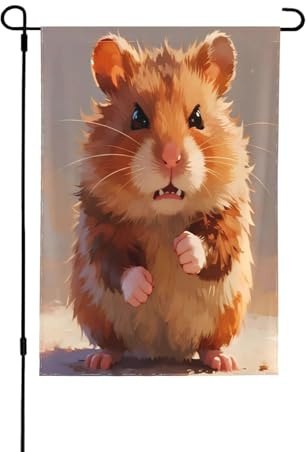 Fierce Rat Yard Flagge, doppelseitig bedruckt, Banner, Veranda, Rasen, Dekoration, 31,8 x 45,7 cm