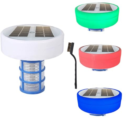 Ionizzatore solare per piscina Ionizzatore per piscina con spazzola per carta di prova per ridurre il cloro e purificare l'acqua