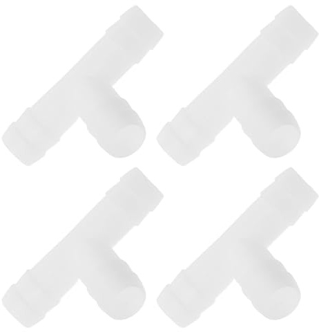 Zerodeko Set 4pezzi Raccordi per Condizionatore Tre Vie in Plastico Bianco, Ricambio Resistente alle Intemperie per Tubo di Scarico Condensa in Ufficio e Hotel