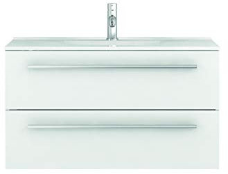 Sieper I Waschtischunterschrank 90 x 50 cm mit Waschtisch, Libato Badezimmermöbel, Badezimmerunterschrank I Weiß